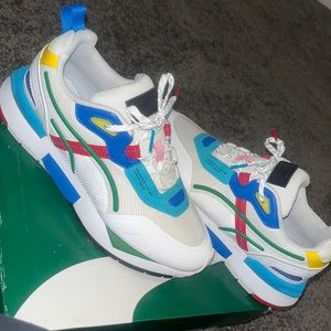Puma white blue green red and yellow size 5.5 wore one time